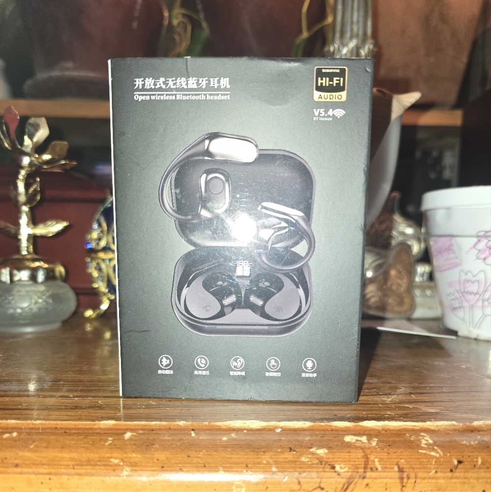 Black Wireless Earbuds with Charging Case